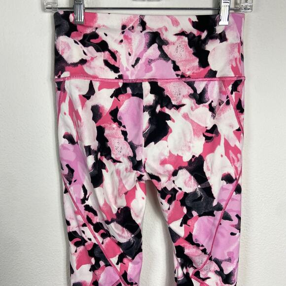Natori Pink Black Printed Leggings Size S Athleisure Loungewear Knit Pants‎ - Picture 4 of 8